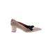 J.Crew Heels: Slip-on Chunky Heel Work Pink Solid Shoes - Women's Size 11 - Pointed Toe