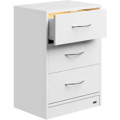 Nachttisch Eloise 3 Schubladen Kabelführung Wandbefestigung Boxspringbett Schlafzimmer Nachtschrank Image