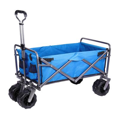 Yolandaha - Collapsible Camping Trolley, Heavy Duty Trolley on Wheels with Adjustable Handle, 360°