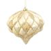 The Holiday Aisle® 5.7" Matter-Glitter Diamond Onion Ornament Plastic in White | 5.7 H x 5.7 W x 5.7 D in | Wayfair