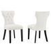 Silhouette Performance Velvet Dining Chairs - Set of 2 by Modway Upholstered/Velvet in White | 36.5 H x 25 W x 18 D in | Wayfair EEI-5014-WHI
