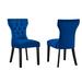 Silhouette Performance Velvet Dining Chairs - Set of 2 by Modway Upholstered/Velvet in Blue | 36.5 H x 25 W x 18 D in | Wayfair EEI-5014-NAV