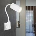 Applique murale Lampe de chambre, liseuse avec prise, lampe de couloir, bras mobile, spot flexo,