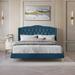 House of Hampton® Dwaylon Tufted Platform Bed Upholstered/Velvet in Blue | 45 H x 42.7 W x 79.3 D in | Wayfair FD5E3C9546B347B59020C9A95249D926