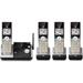 AT&T CL82415 DECT 6.0 Expandable Cordless Phone with Answering System and Caller ID Silver/Black with 4 Handsets