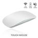 Yidarton Suitable For Windows Mac OS 2.4G Wireless Touch Mouse Thin Touch Mouse Tablet Mouse white