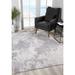 HomeRoots 4' x 6' Cream and Gray Tinted Ogee Pattern Area Rug - 5' Octagon