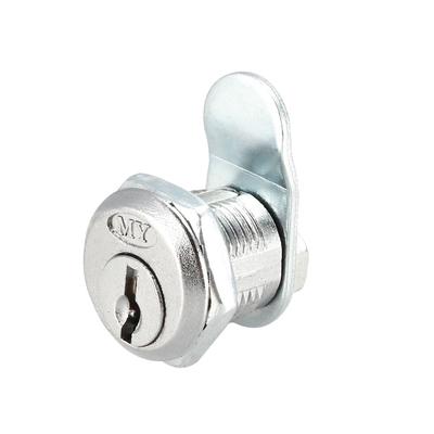 Cam Lock 16mm Cylinder Length 28mm Bent Cam Nut-on Keyed Different - Silver Tone