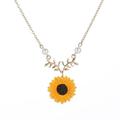 Kayannuo Back to School Clearance Women Yellow Gold Plated Sunflower Leaf Branch Charm Pendant Long Necklace