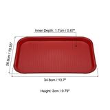 Fast Food Tray, PP Plastic Multi-Purpose Rectangle - 14x11"