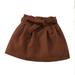 Kids Toddler Baby Girls Dresses Ribbed Solid Bowknot Skirt Outfit Clothes