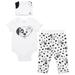 Disney Classics Patch Infant Baby Boys Bodysuit Pants and Hat 3 Piece Outfit Set White 12 Months