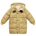 Baby Toddler Boys Girls Winter Warm Coats Hoodies Down Jacket Windproof Long Jacket Hooded Snowsuit Outerwear Waterproof Thick Coat