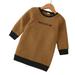 Kids Toddler Baby Girls Boys Winter Letter Cotton Long Sleeve Hoodie Tops Clothes Toddler Boys Girls Brown 130