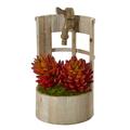 Nearly Natural 12in. Succulent Artificial Plant in Faucet Planter