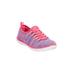 Women's CV Sport Ariya Slip On Sneaker by Comfortview in Pink Purple Multi (Size 9 1/2 M)