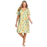 Plus Size Women's Print Sleepshirt by Dreams & Co. in Yellow Cats (Size 1X/2X) Nightgown