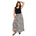 Plus Size Women's Georgette Ankle Skirt by June+Vie in Neutral Zebra (Size 18/20)