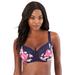 Plus Size Women's Lace-Trim Underwire Bra by Amoureuse in Navy Rose (Size 46 DDD)