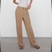 Zara Pants & Jumpsuits | Full Length Pant Taupe Brown | Color: Tan | Size: Xs