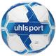 uhlsport Fussball Attack ADDGLUE Fussball Soccer Spielball Trainingsball - mit Neuer ADDGLUE-Technologie - Weiß/Royal/Blau - für Jugend und Aktive - FIFA Basic