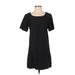 ALTERNATIVE Casual Dress - Shift Scoop Neck Short sleeves: Black Print Dresses - Women's Size Small