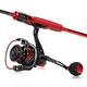 Sougayilang Spinning Rod and Reel Combos,Two Pieces Light Weight Pole with High Speed Smooth Powerful Gear Spinning Pole Avaliable for Freshwater Saltwater