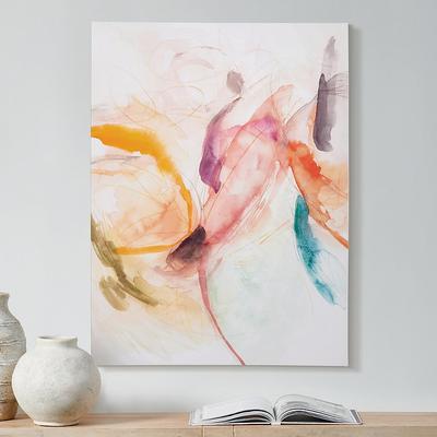 Abstract Floral Wall Art - 30" X 43" - Grandin Road