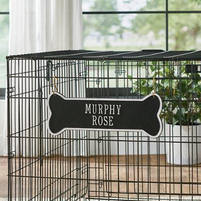 Personalized Crate Nametag - Aged Bronze, 2 Lines ...