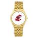 Unisex Gold Washington State Cougars Team Logo Rolled Linked Bracelet Wristwatch