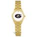 Women's Gold Georgia Bulldogs Logo Medallion Rolled Link Bracelet Wristwatch