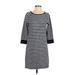 Gap Casual Dress - Shift Crew Neck 3/4 sleeves: Blue Color Block Dresses - Women's Size X-Small