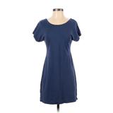 Old Navy Casual Dress - Shift Scoop Neck Short sleeves: Blue Print Dresses - Women's Size Small