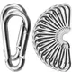 Mousqueton multifonctionnel en acier inoxydable avec clip grand crochet d'escalade durable anneau