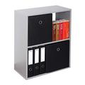 RICOO Bücherregal 2 Fächer 71 x 60 x 31 cm Regal Spannplatte aus Holz Modern grau WM111-PL, Standregal Büro Bücherregale, Regale & Ablagen, Druckerständer, Druckerregal, Aktenregal