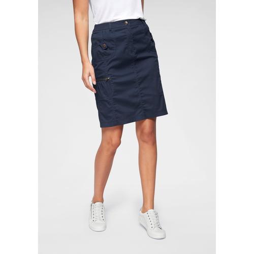 Cargorock ANISTON CASUAL Gr. 36, blau (marine) Damen Röcke mit figurfreundlichen Teilungsnähten