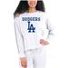 Women's Concepts Sport Cream/Gray Los Angeles Dodgers Pendant French Terry Long Sleeve Top