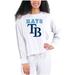 Women's Concepts Sport Cream/Gray Tampa Bay Rays Pendant French Terry Long Sleeve Top
