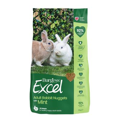 10kg Rabbit Nuggets with Mint Burgess Excel Rabbit Food