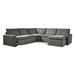 Gray Reclining Sectional - Signature Design by Ashley 139" Wide Left Hand Facing Reclining Sofa & Chaise Polyester | 39 H x 105 W x 104 D in | Wayfair