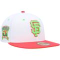 Men's New Era White/Coral San Francisco Giants 50th Anniversary Strawberry Lolli 59FIFTY Fitted Hat
