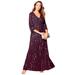 Plus Size Women's Beaded Dress by Roaman's in Dark Berry (Size 24 W) Formal Evening