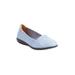 Extra Wide Width Women's The Bethany Slip On Flat by Comfortview in Denim Metallic (Size 8 1/2 WW)