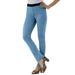 Plus Size Women's Invisible Stretch® All Day Straight-Leg Jean by Denim 24/7 in Light Stonewash (Size 30 T)