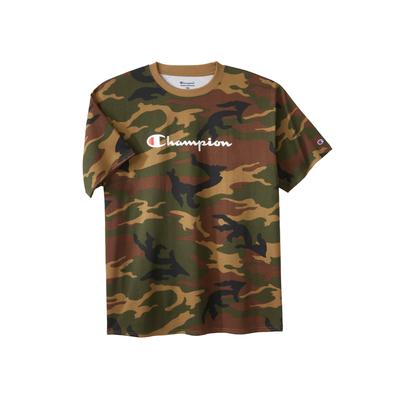 Men's Big & Tall Champion® Script Tee by Champion in Camo (Size XLT)