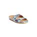 Extra Wide Width Women's The Maxi Slip On Footbed Sandal by Comfortview in Garden Multi (Size 9 1/2 WW)