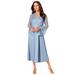 Plus Size Women's Glitter & Lace Jacket Dress Set by Roaman's in Pale Blue (Size 32 W) Formal Evening