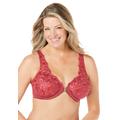 Plus Size Women's Embroidered Front-Close Underwire Bra by Amoureuse in Classic Red (Size 46 C)