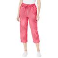 Plus Size Women's Seersucker Capri Pant by Woman Within in Vivid Red Gingham (Size 18 W)