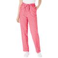 Plus Size Women's Seersucker Pant by Woman Within in Vivid Red Gingham (Size 16 W)